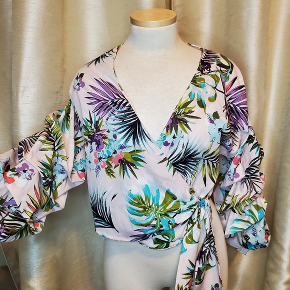 Printed puffed sleeve blouse - Picture 2 of 4